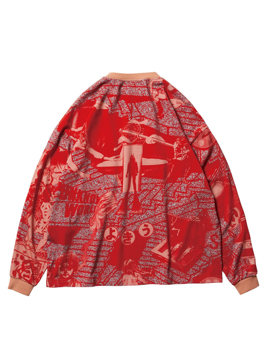 EVISEN Card L/S Tee - Salmon