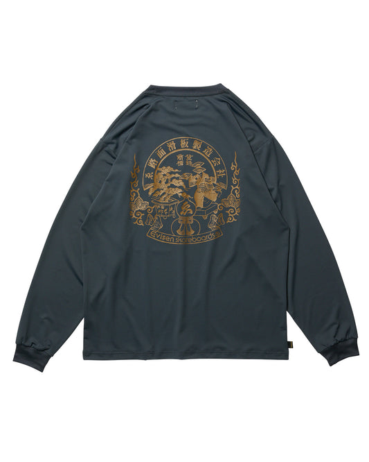 EVISEN Emblem Pocket Tech L/S Tee - Dark Navy