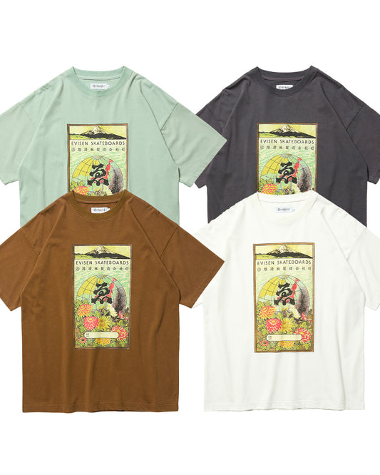 EVISEN Globe Label Tee - White