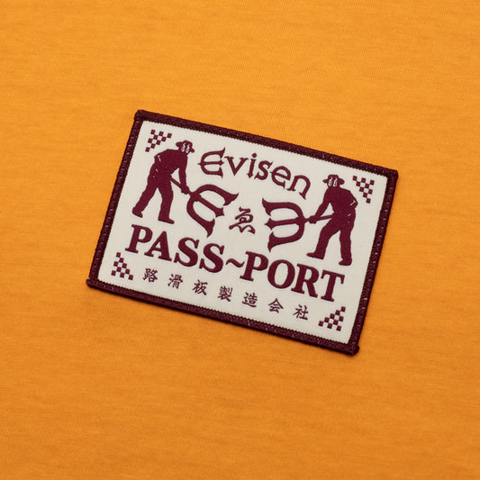 EVISEN x PASSPORT Logo Lock~Up Tee - Orange Sherbet