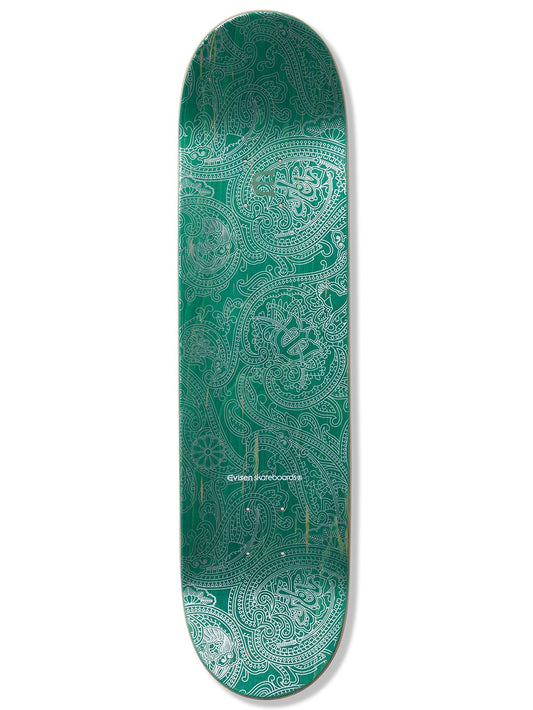 EVISEN Paisley White/Green Deck 8.125"