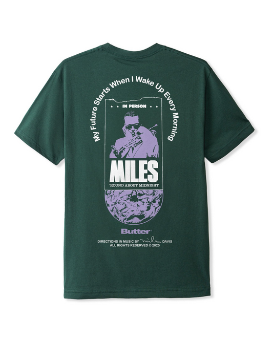 BUTTER GOODS Round About Midnight Tee - Dark Forest