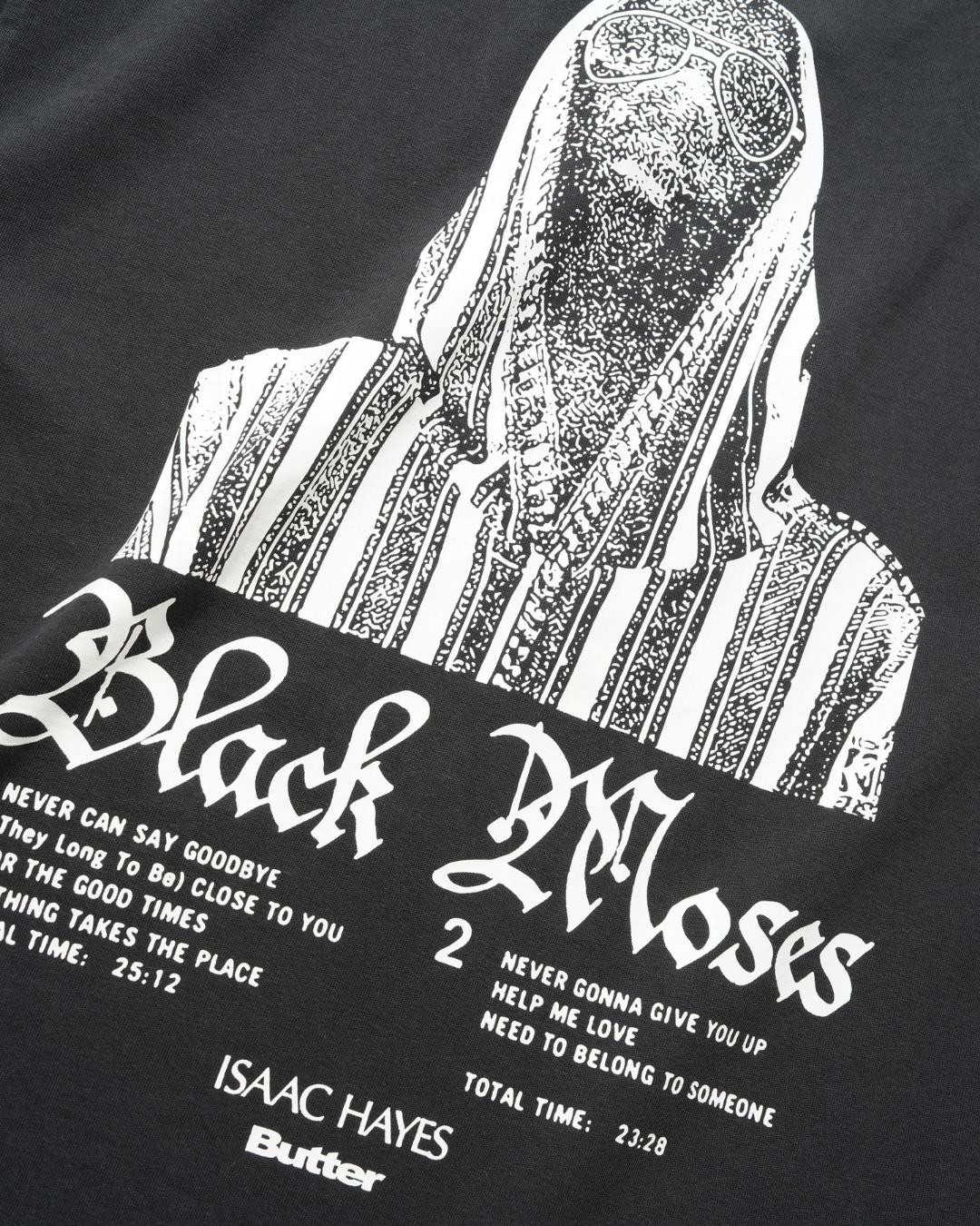 BUTTER GOODS Black Moses Tee - Washed Black
