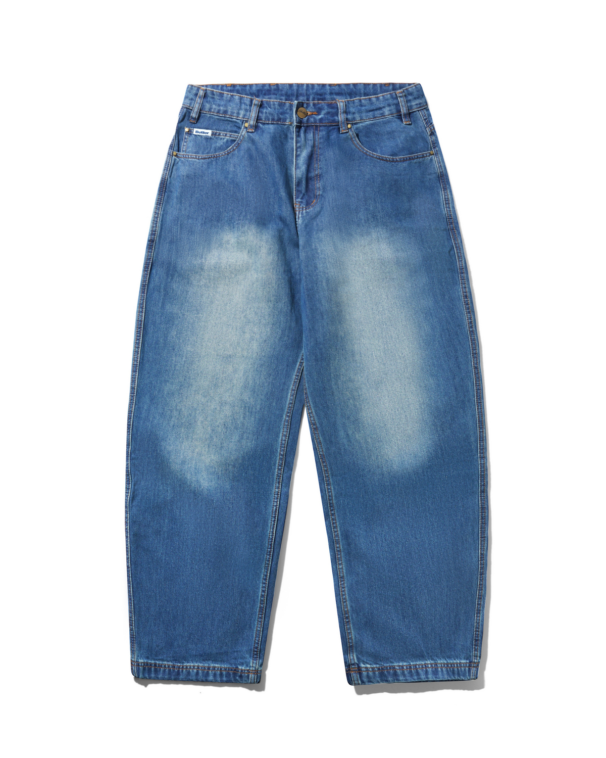 BUTTER GOODS | PEANUTS Spike Denim Jeans - Distressed Indigo