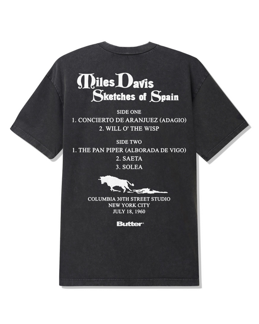 BUTTER GOODS Sketches Of Spain Tee - Washed Black