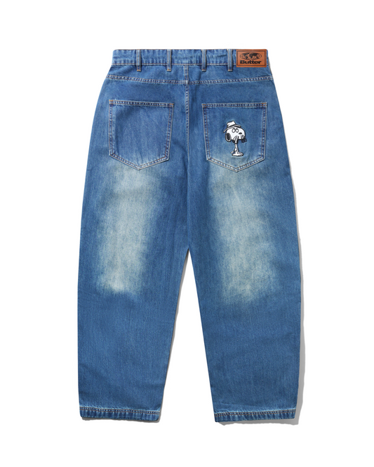 BUTTER GOODS | PEANUTS Spike Denim Jeans - Distressed Indigo