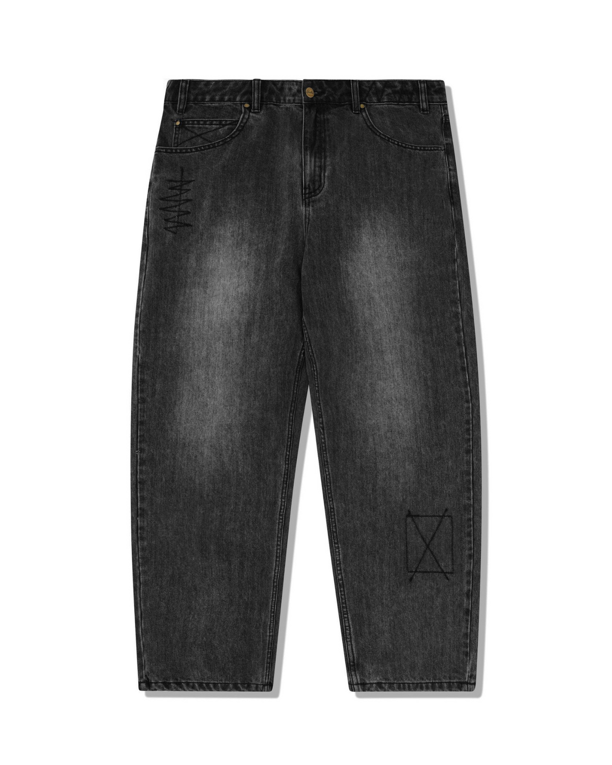 BUTTER GOODS Stitch Denim Jeans - Distressed Grey