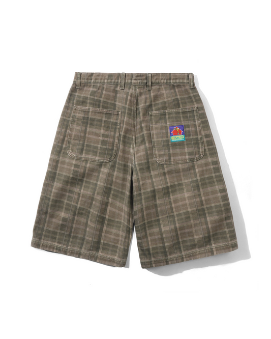 BUTTER GOODS Work Shorts - Washed Plaid
