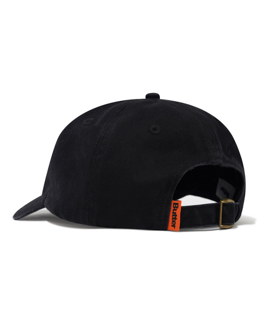 BUTTER GOODS Bear 6 Panel Cap - Black