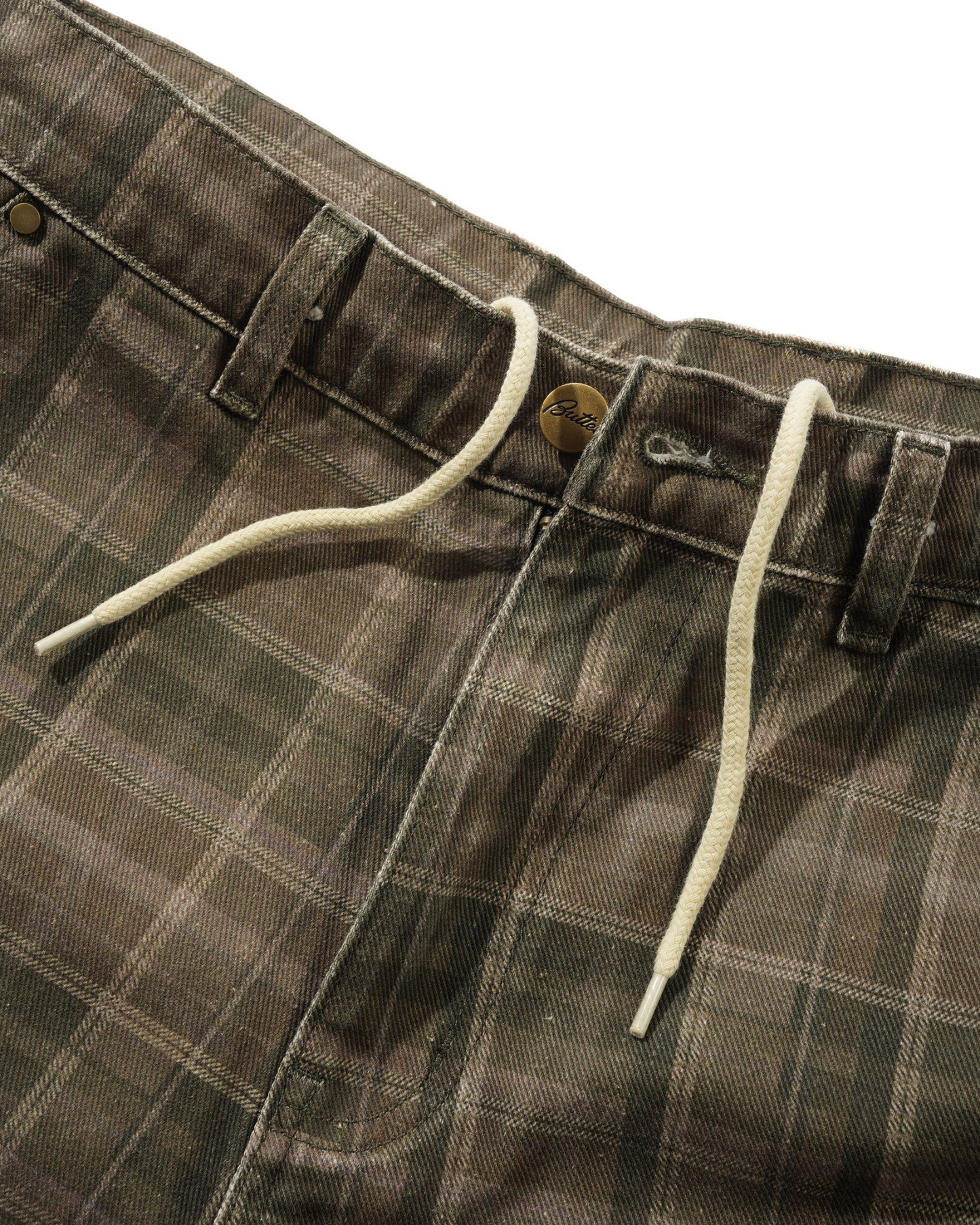 BUTTER GOODS Work Shorts - Washed Plaid