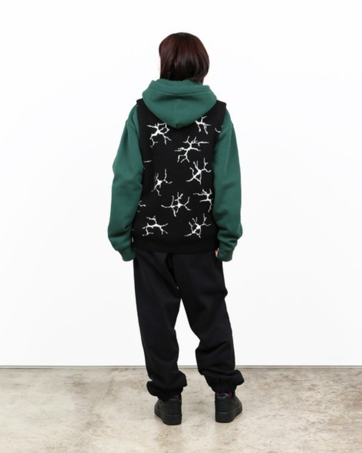 HUF Cracked Zip Knit Wool Vest - Black