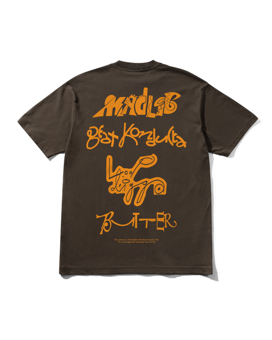 BUTTER GOODS x MADLIB Alias Tee - Brown