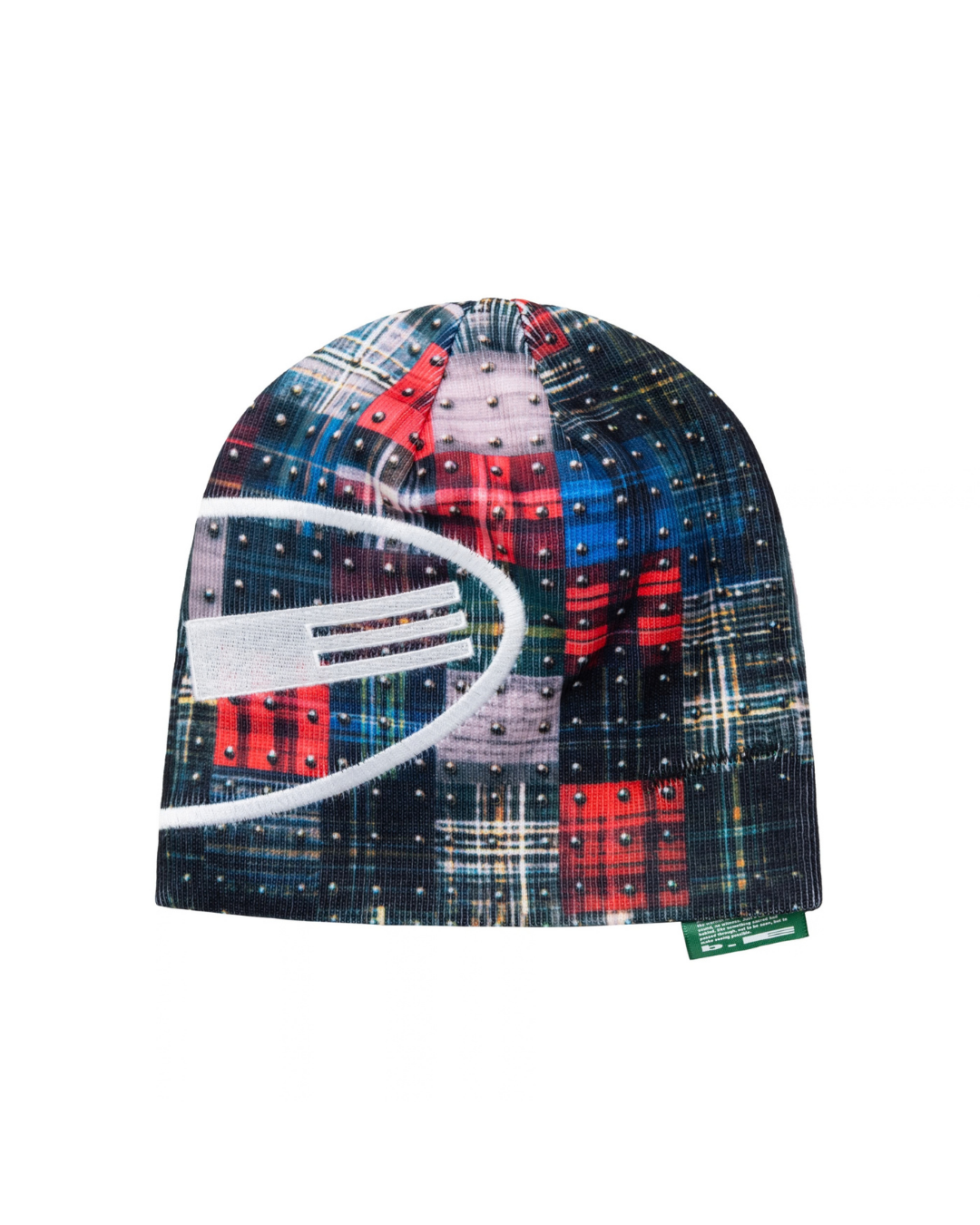 b.Eautiful Studded Plaid Beanie - Multi