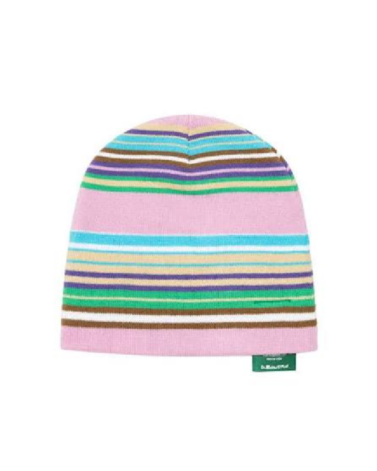 b.Eautiful b.e Stripe Beanie - Pink/Multi