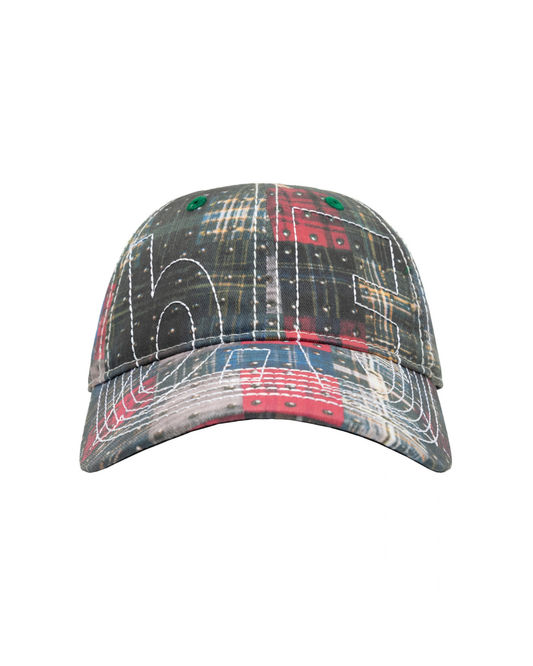 b.Eautiful Vapor Low Profile Hat - Studded Plaid/White