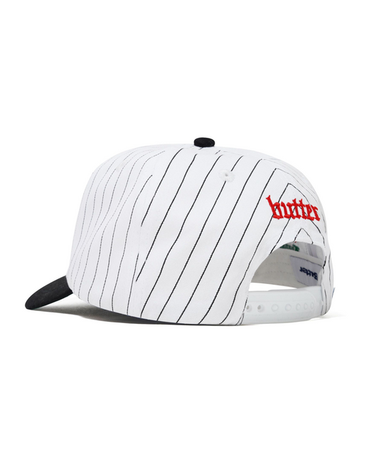 BUTTER GOODS Thanks 6 Panel Cap - White / Black