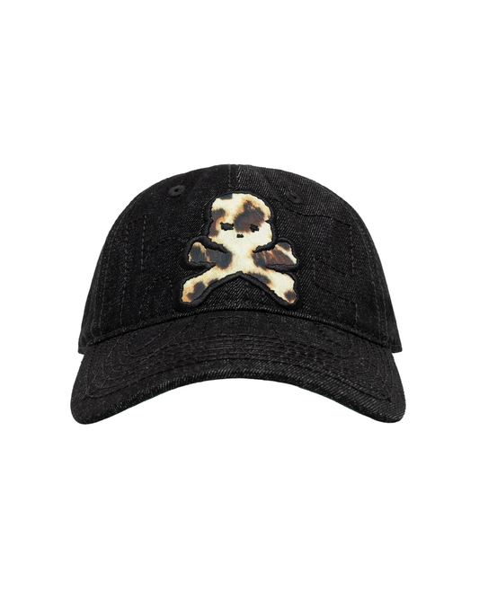 b.Eautiful x Sara Yukiko Mon Vapor Low Profile Hat - Black Denim/Leopard