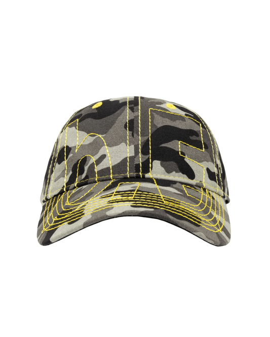 b.Eautiful Vapor Low Profile Hat - Dark Grey Camo/Yellow