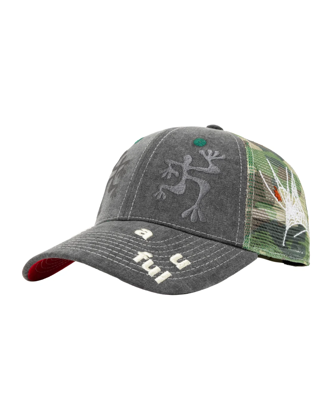 b.Eautiful Biyu Trucker Hat - Washed Black/Army Camo