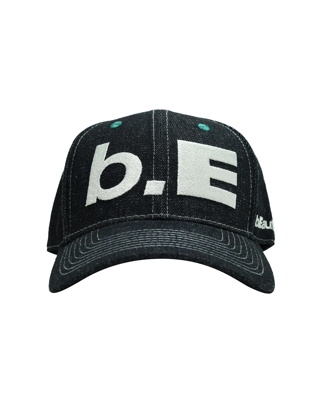 b.Eautiful b.E Hat - Black Denim/Off-White