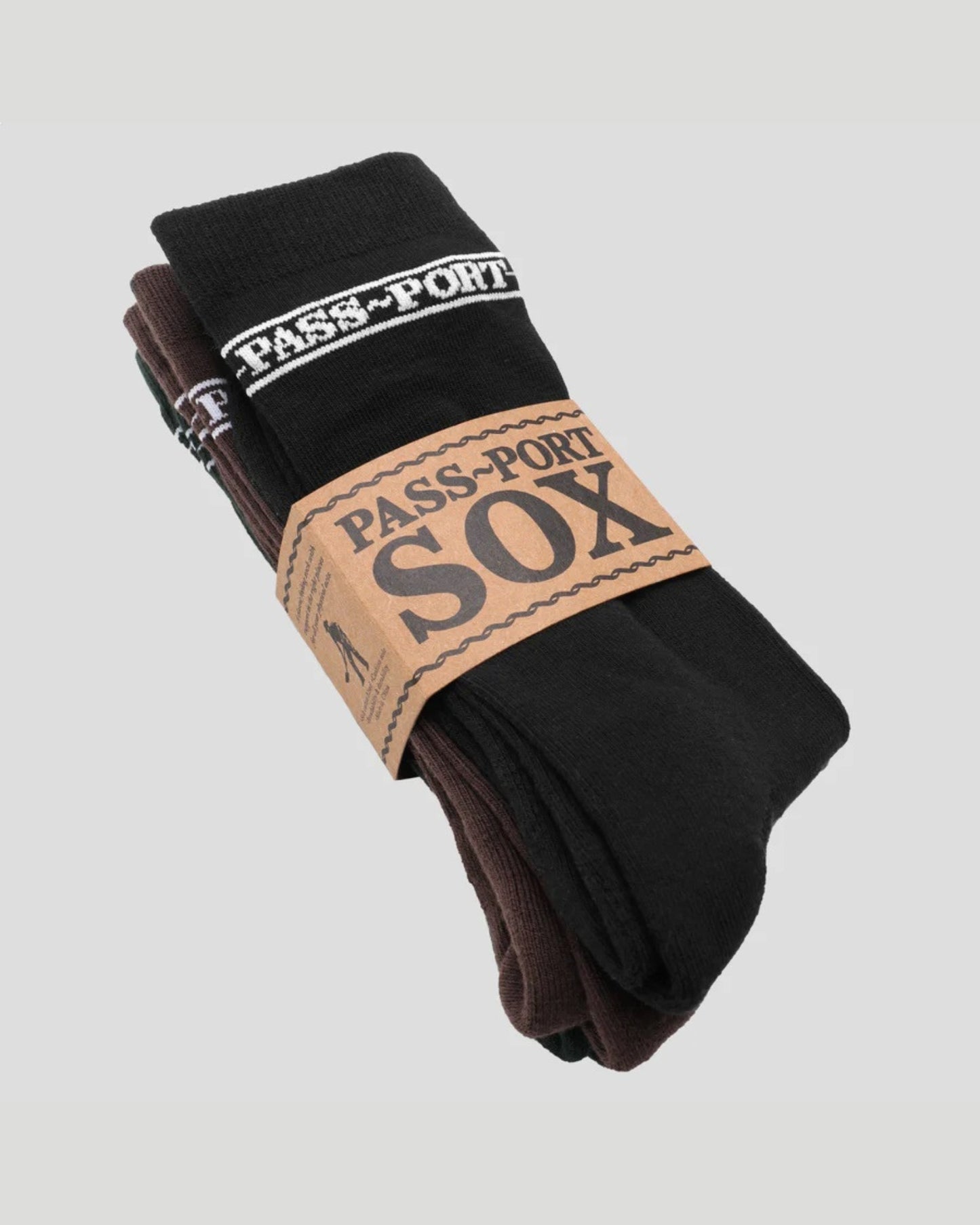 PASSPORT Hi Sox Set 3 pairs - Black/Brown/Forest Green