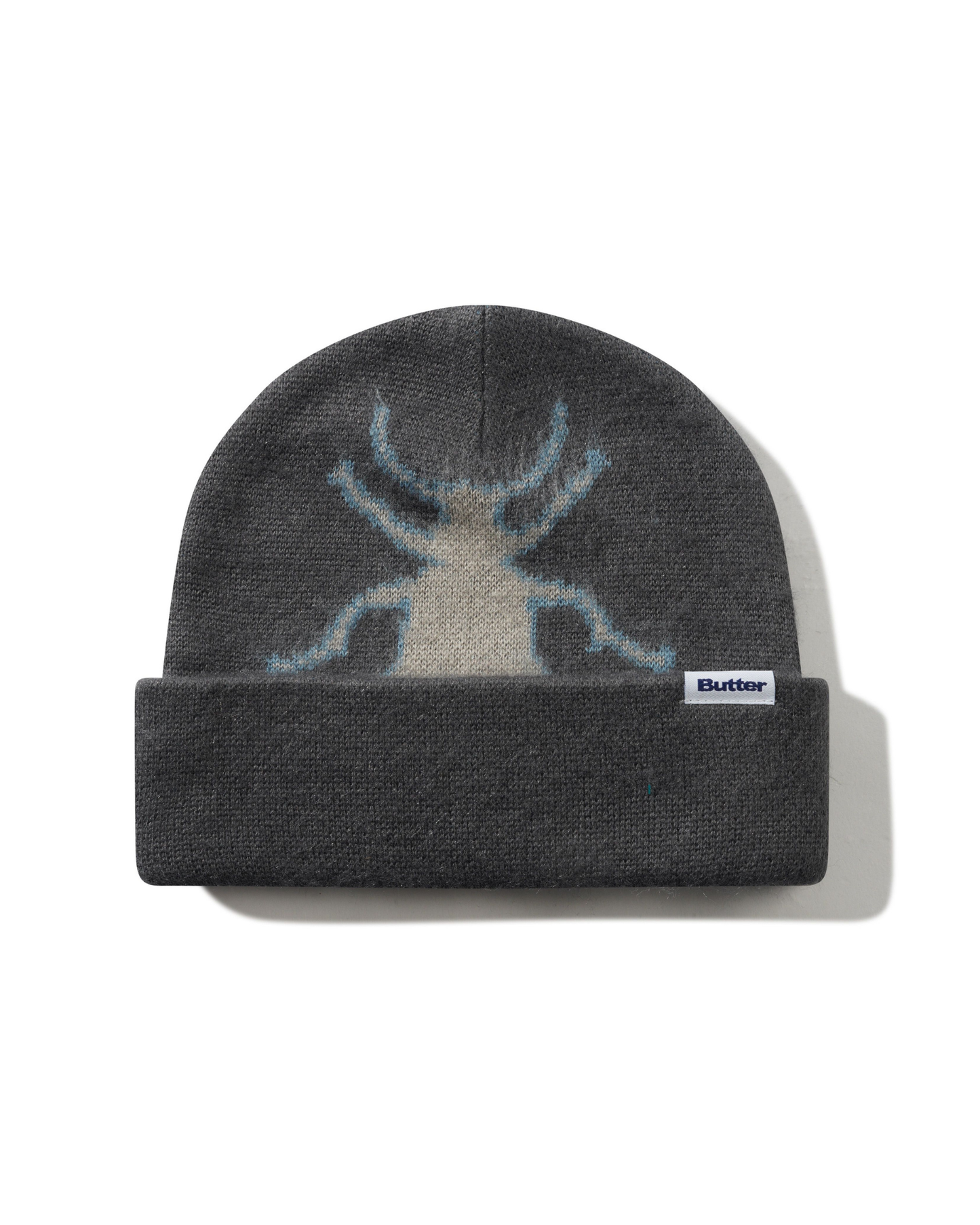 BUTTER GOODS Beetle Mohair Beanie - Charcoal