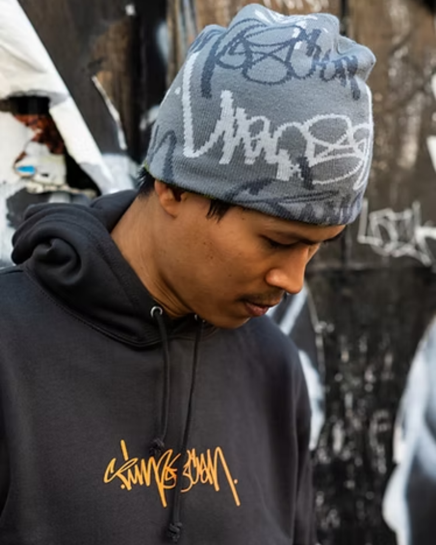 TIMESCAN Script Logo Hoodie - Black