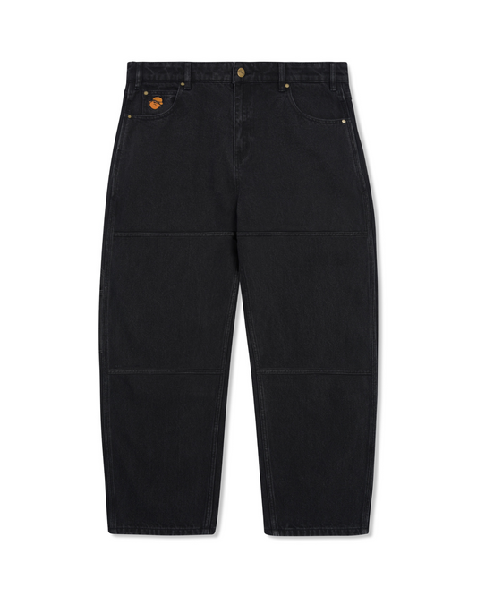 BUTTER GOODS Santosuosso Double Knee Denim Jeans - Washed Black