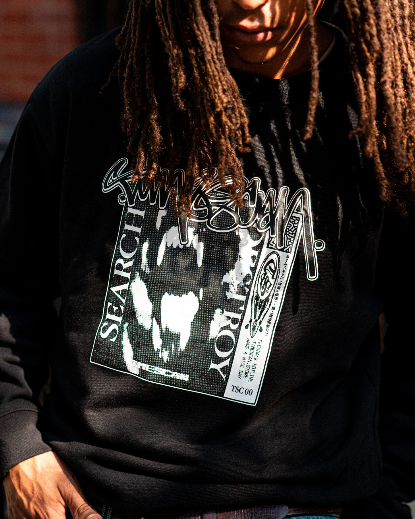 TIMESCAN Search & Destroy Crewneck - Black