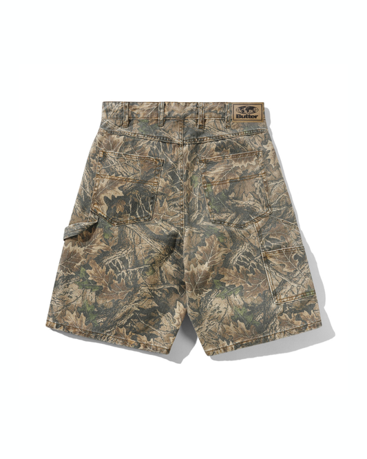 BUTTER GOODS Carpenter Denim Shorts - Forest Camo