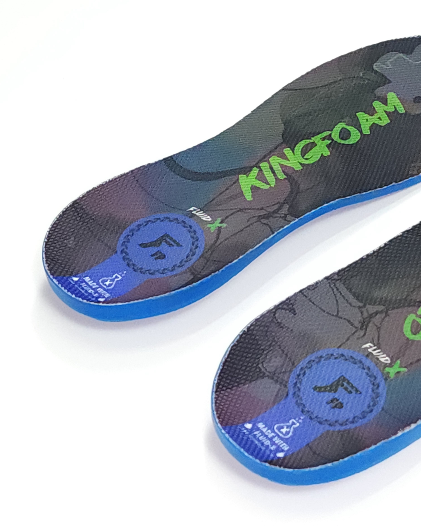 FP Kingfoam Orthotics Fluid-X Insoles - Black Camo/Green