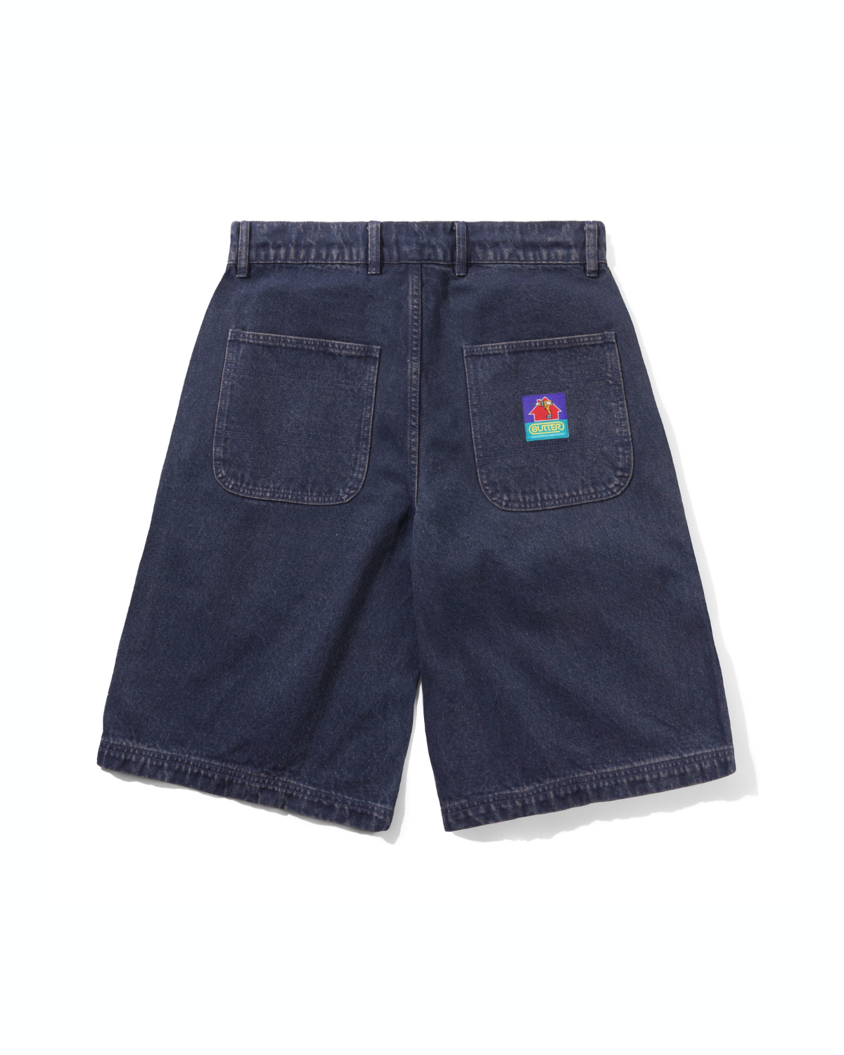 BUTTER GOODS Work Shorts - Distressed Tinted Indigo