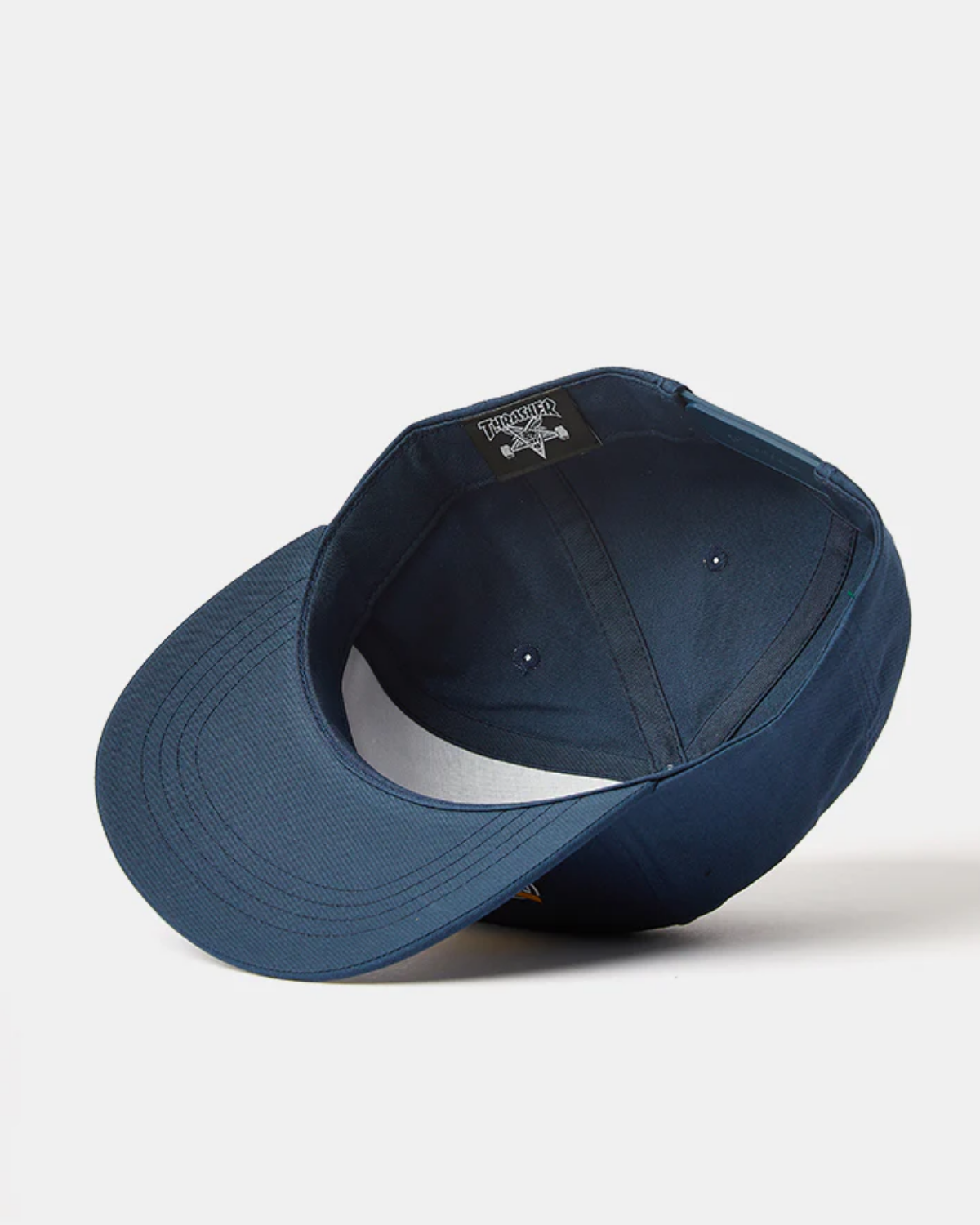 THRASHER Checkered Oval Snapback Cap - Navy