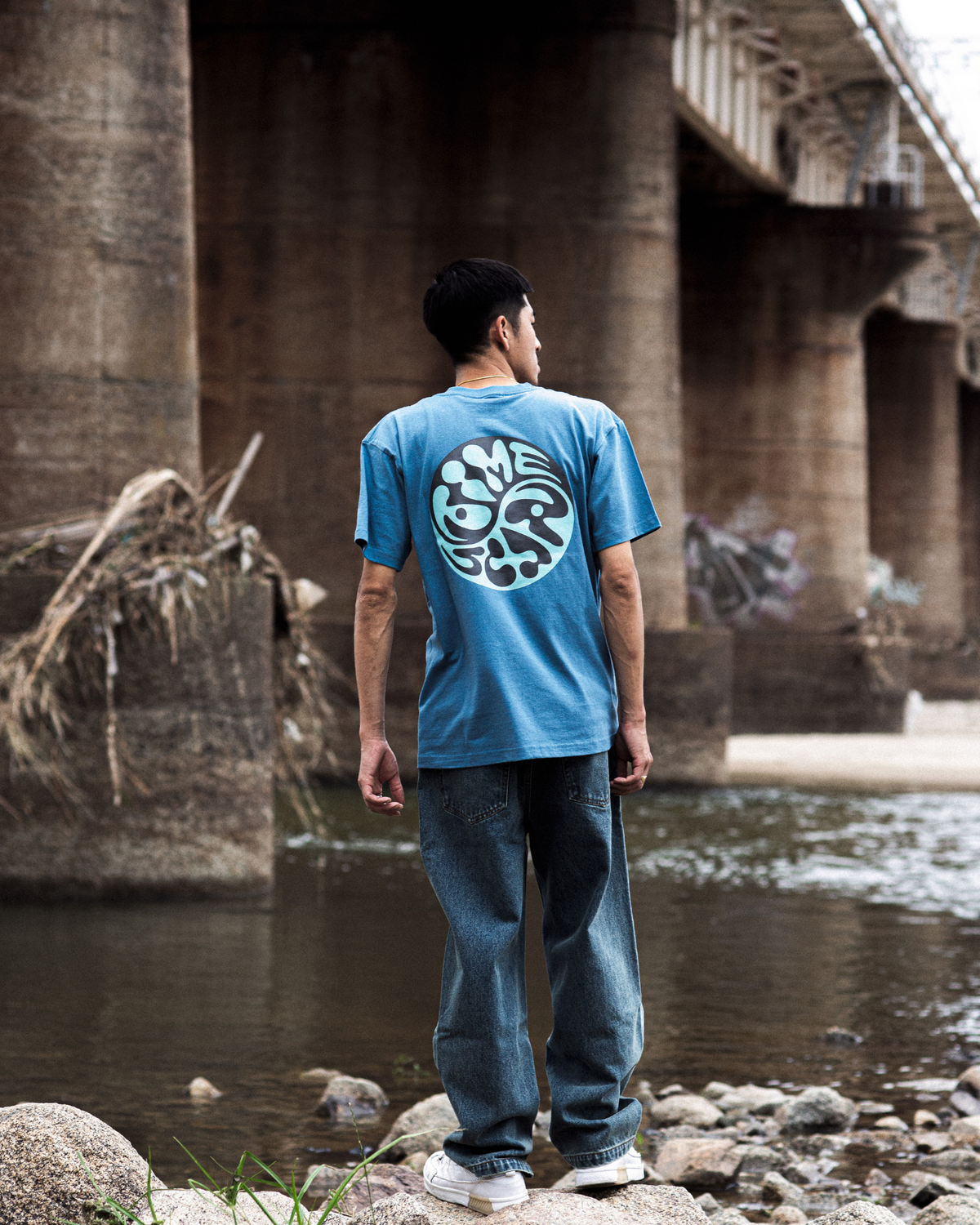 TIMESCAN Yin Yang Tee - Blue