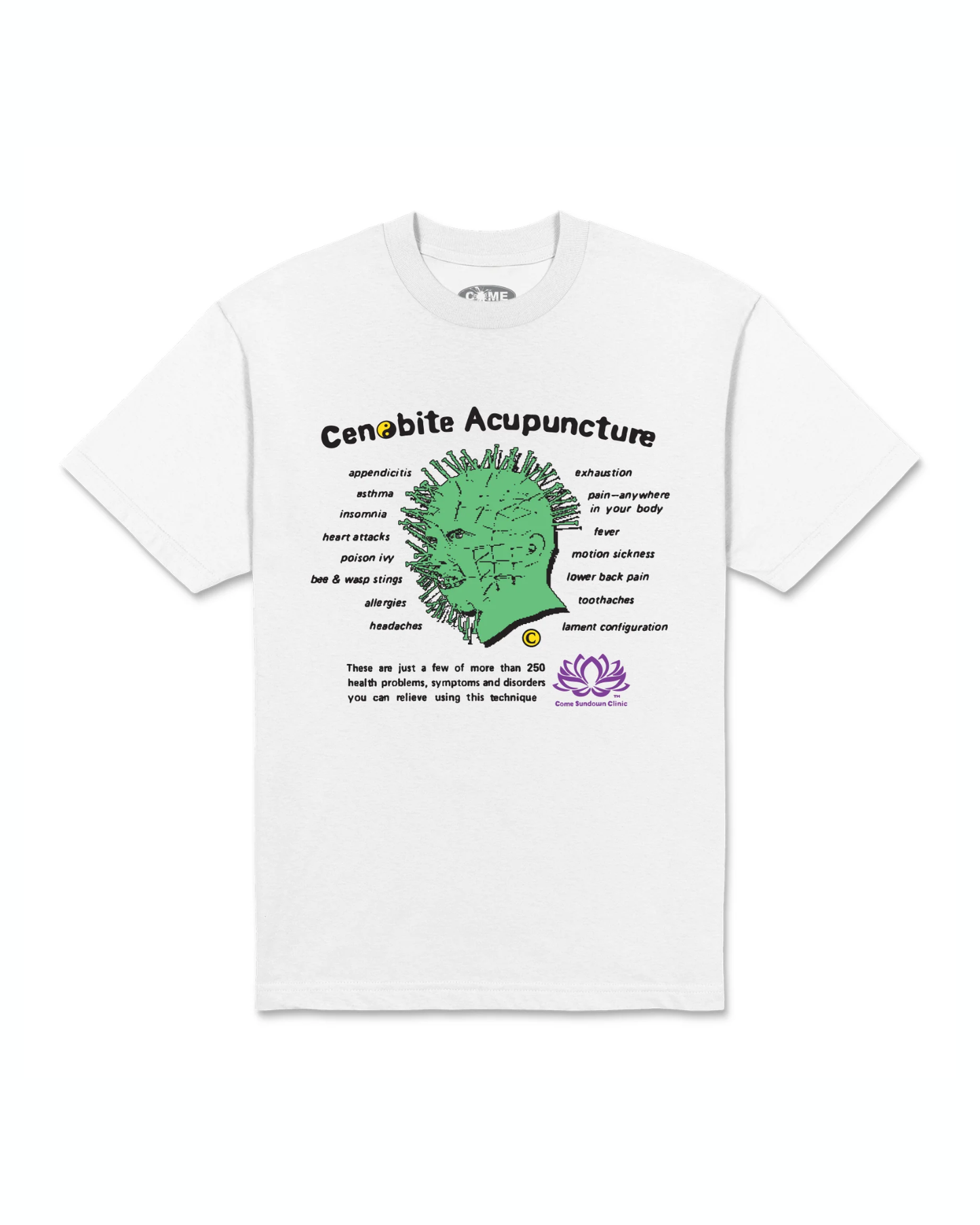 COME SUNDOWN Clinic S/S Tee - White