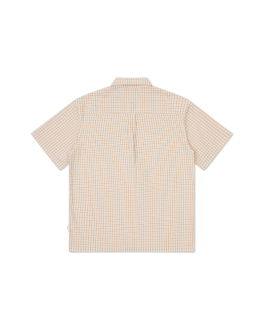 COME SUNDOWN Found Missing Shirt - Light Brown/White