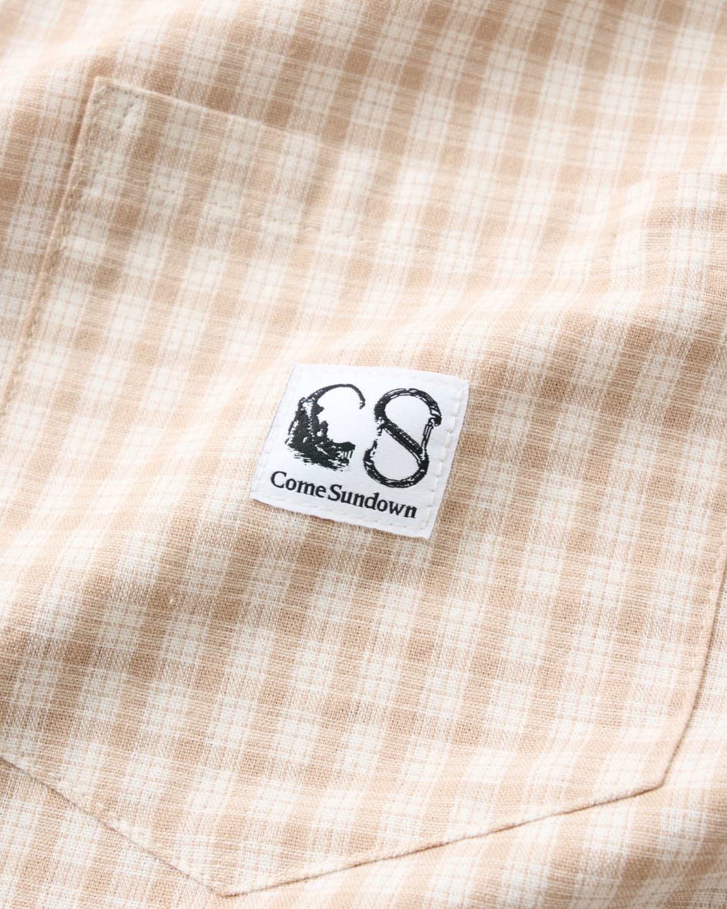COME SUNDOWN Found Missing Shirt - Light Brown/White