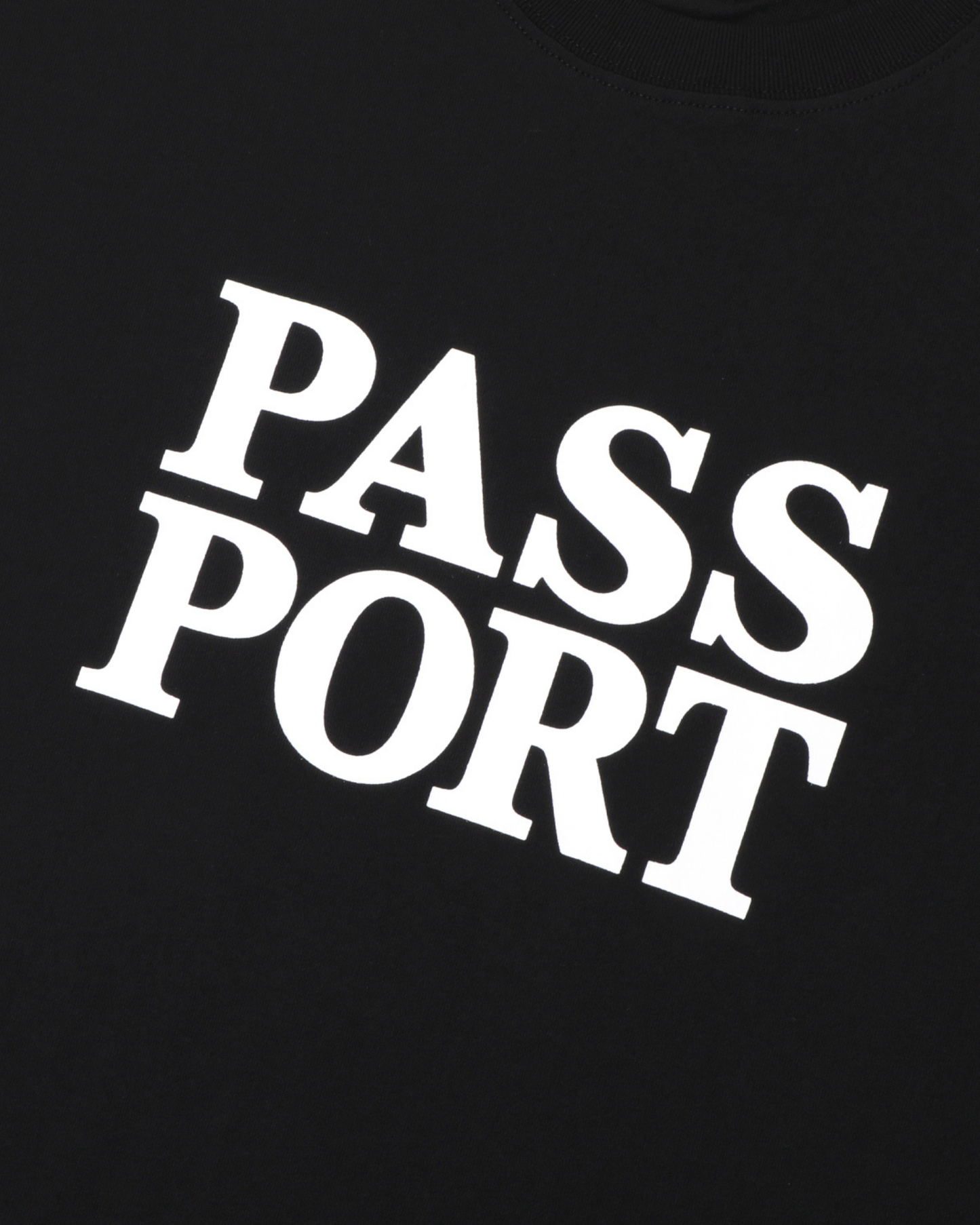 Passport Official Stacked Tee - Black