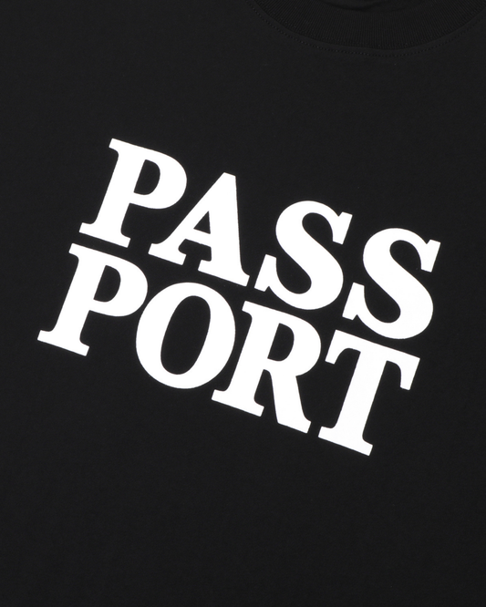 Passport Official Stacked Tee - Black