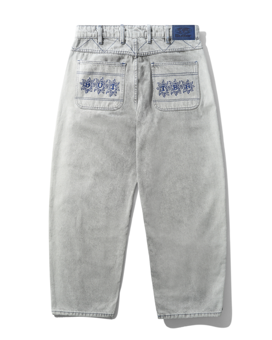 BUTTER GOODS Bronco Denim Jeans - Washed Grey
