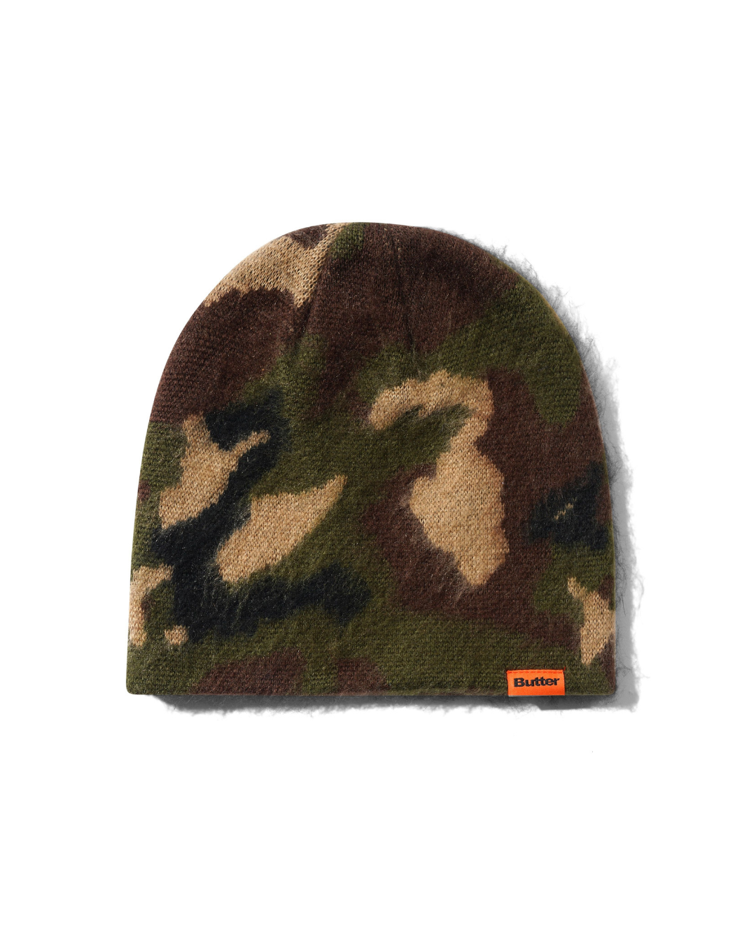 BUTTER GOODS Mohair Skully Beanie - Woodland Camo