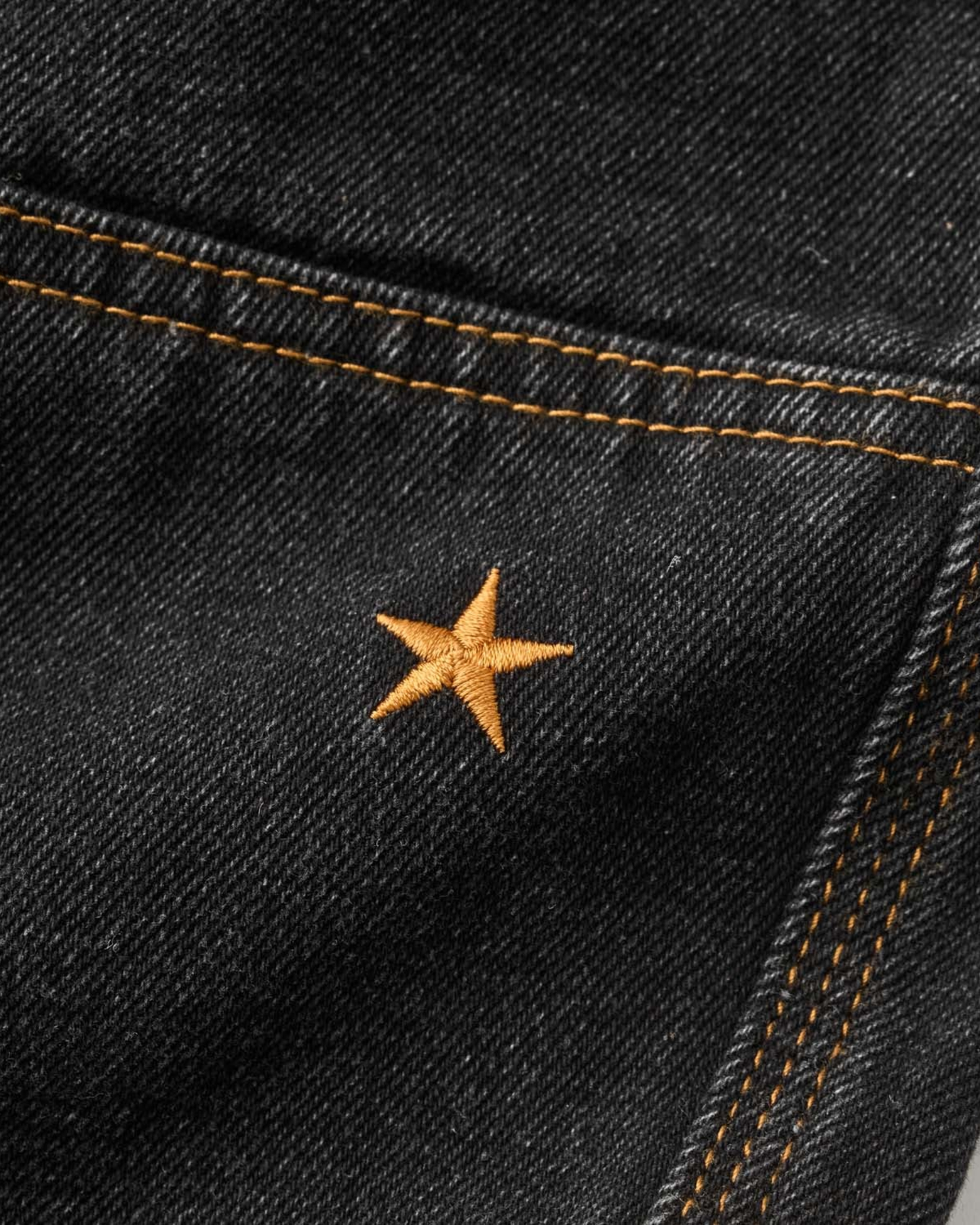 COME SUNDOWN Burn Out Double Knee Jeans - Washed Black