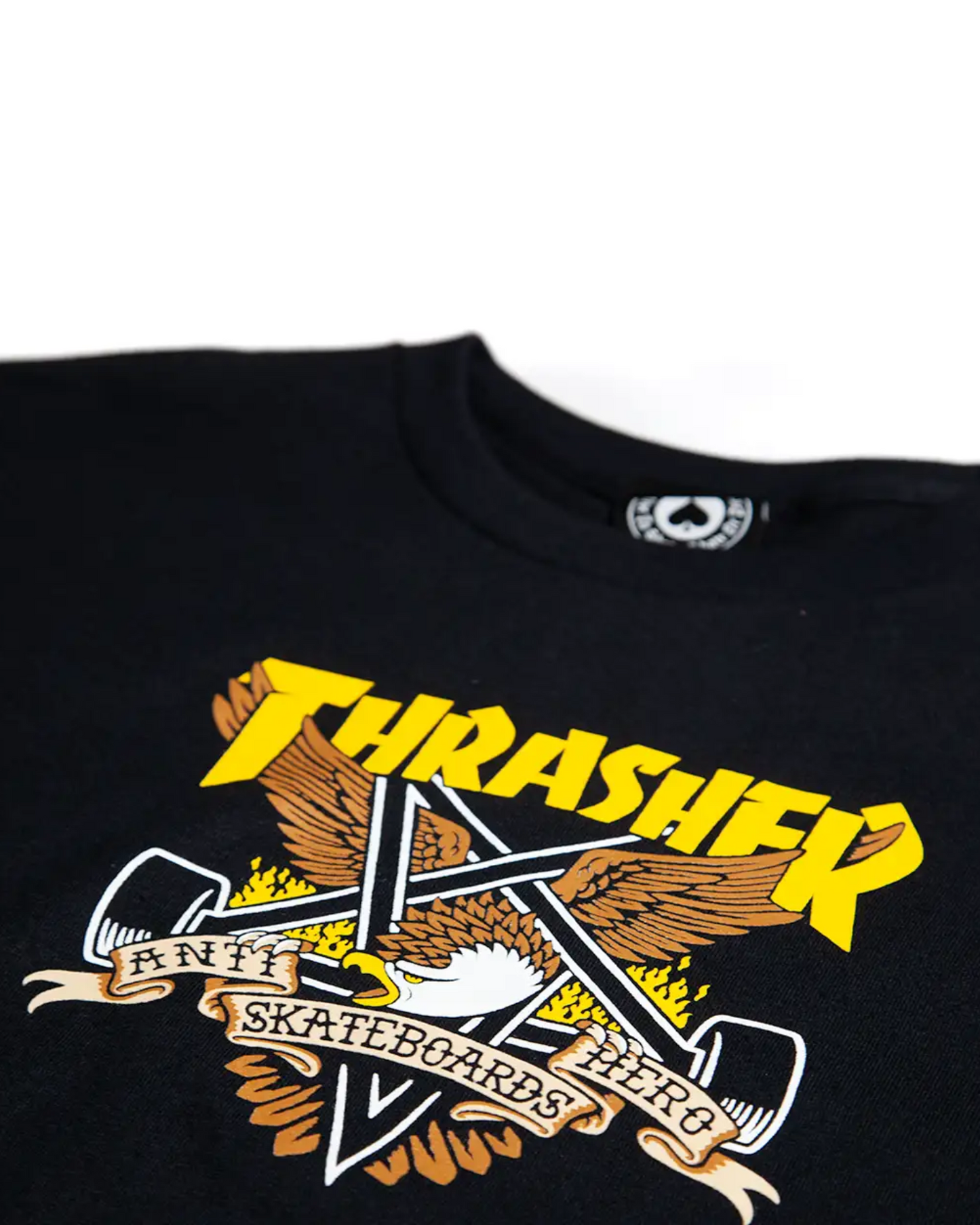 THRASHER ブラック アイス T シャツ - ネイビー