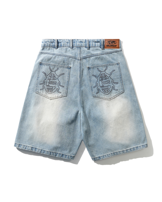 BUTTER GOODS Roach Denim Shorts - Distressed Indigo