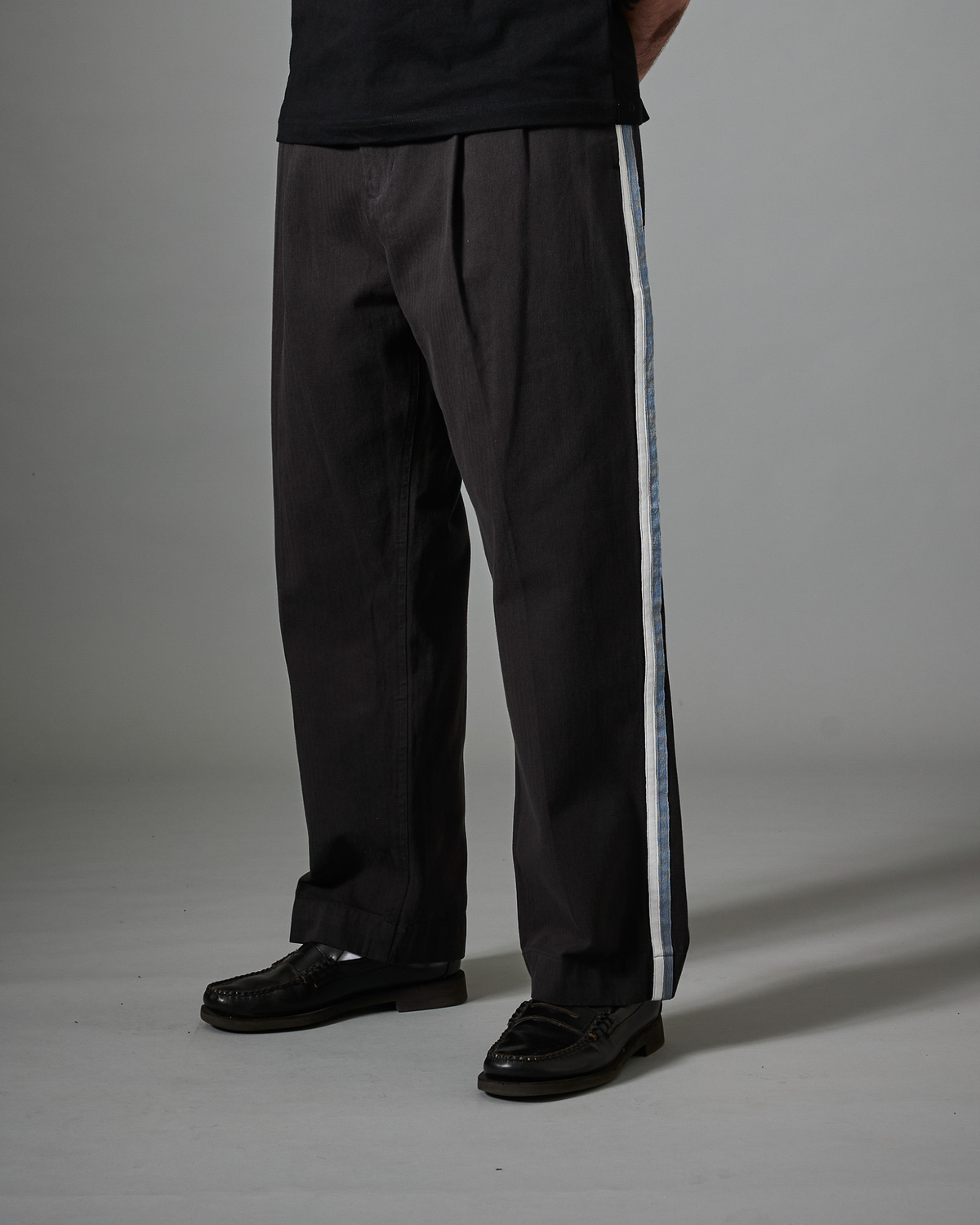 Passport Herringbone Leagues Club Stripe Pant - Vintage Black