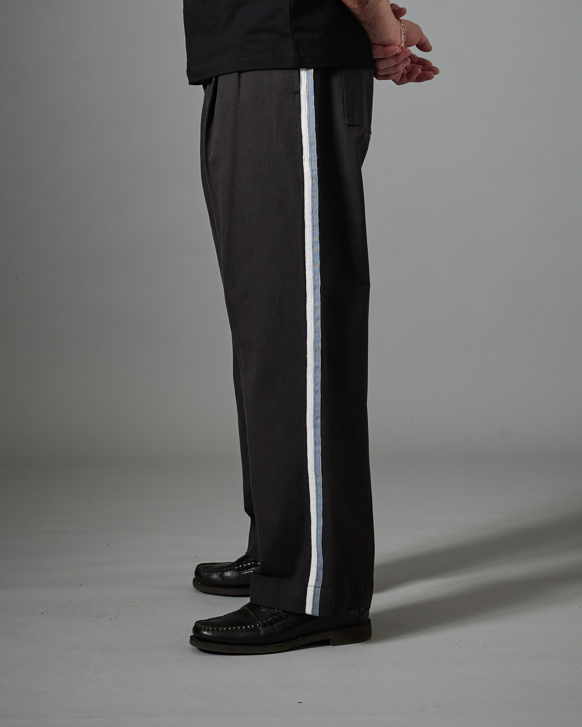 Passport Herringbone Leagues Club Stripe Pant - Vintage Black