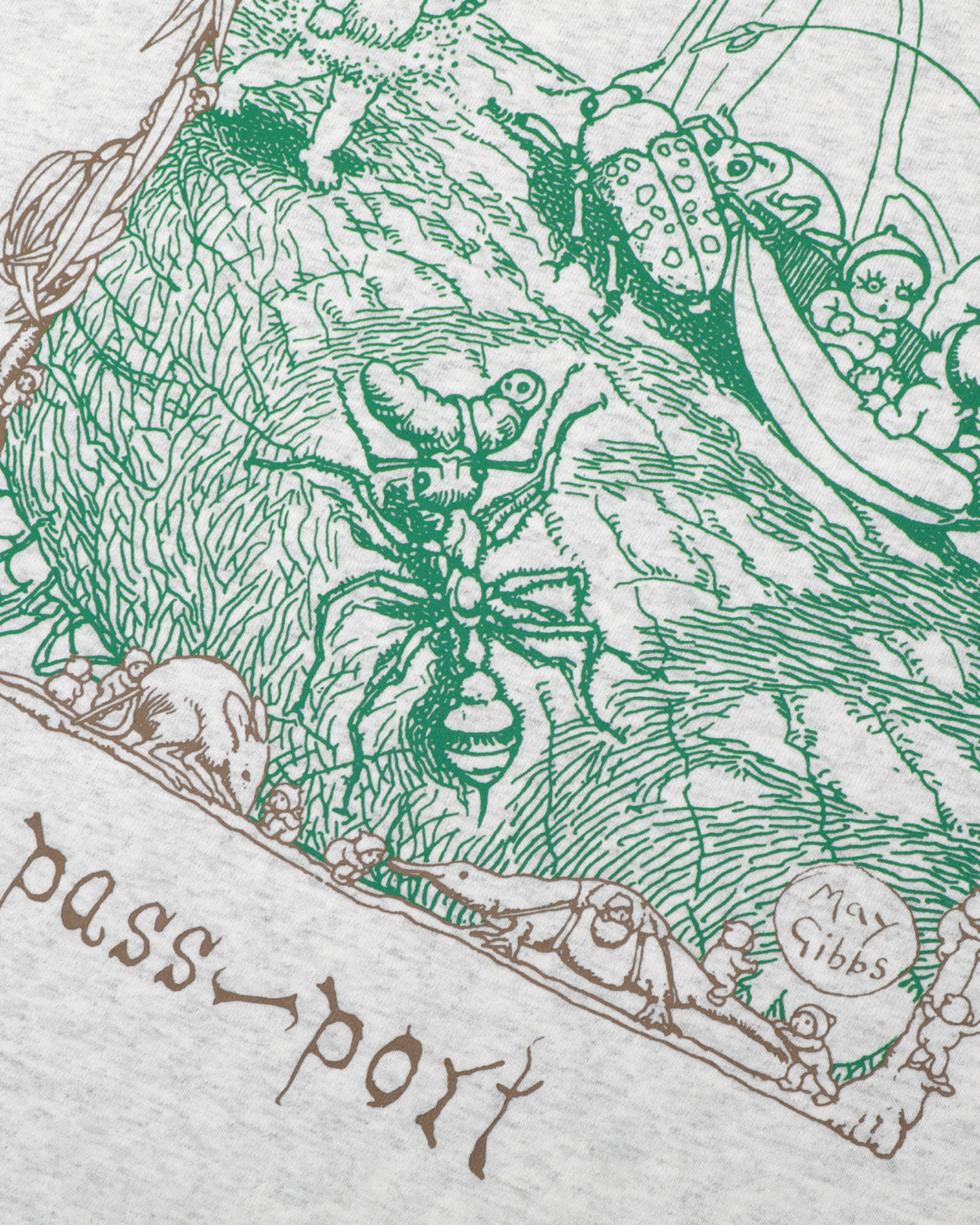 Passport Scribblegum Tee - Ash