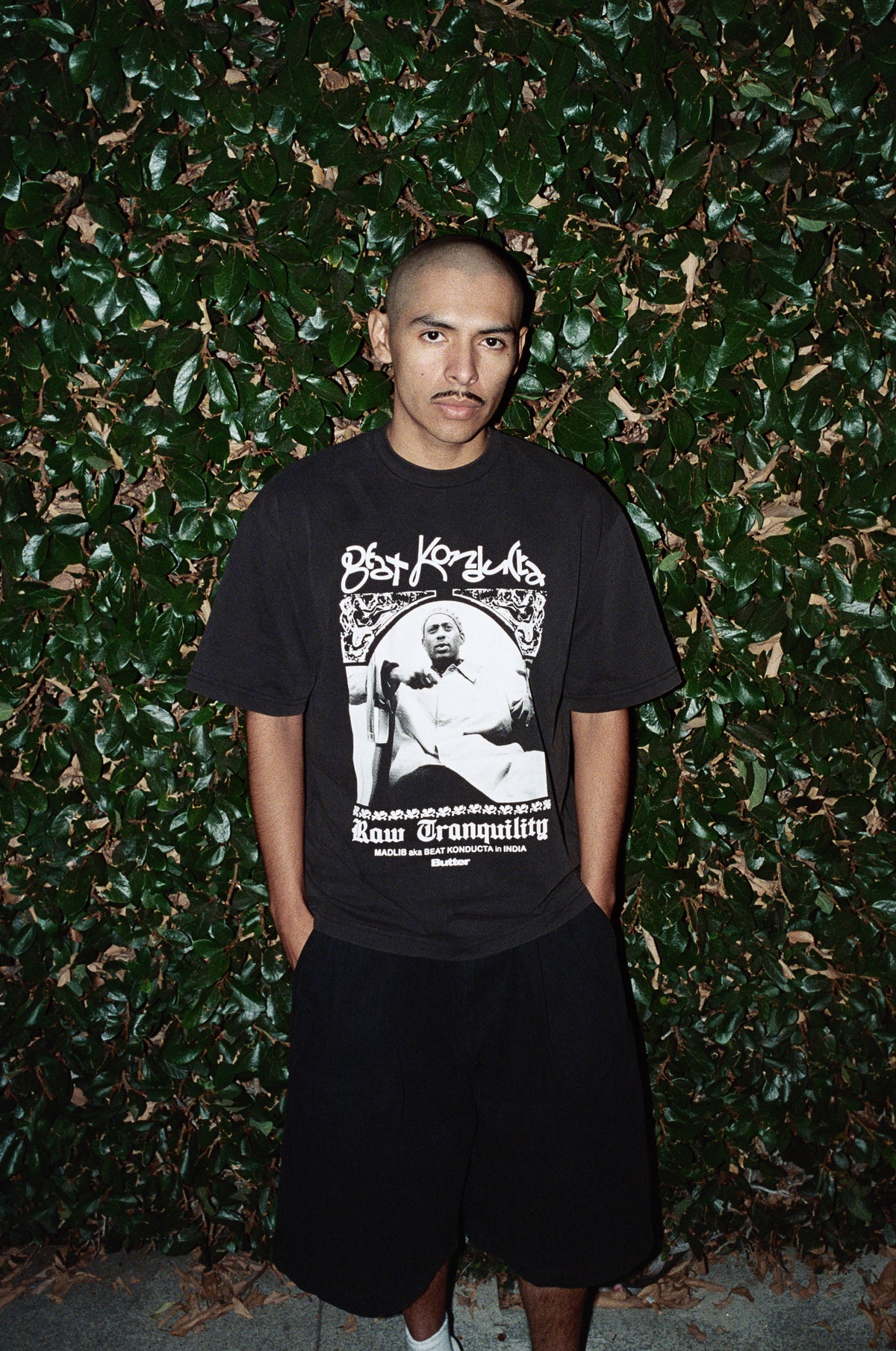 BUTTER GOODS x MADLIB India Tee - Washed Black