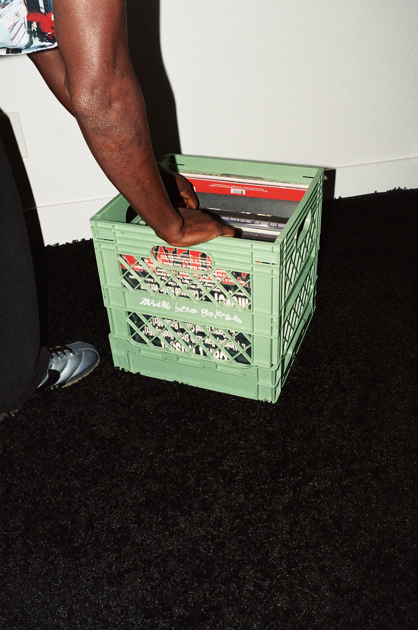 BUTTER GOODS x MADLIB Collapsable Record Crate - Sage