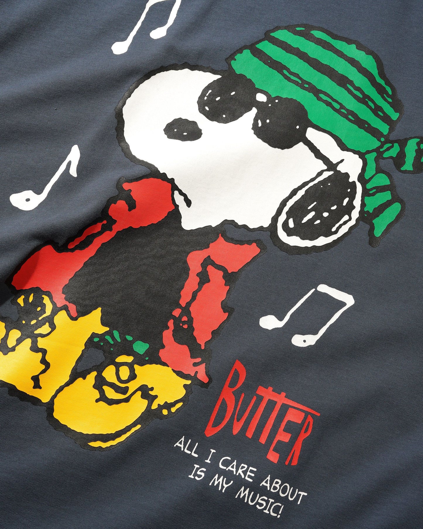 BUTTER GOODS | PEANUTS Music Tee - Slate